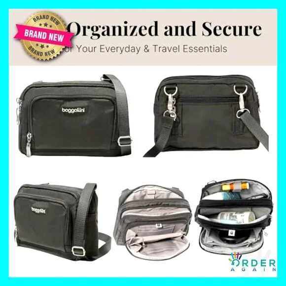 Convertible Crossbody Bag RFID Wallet Water-Resistant Travel Purse Hands-Free